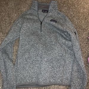 grey patagonia half zip